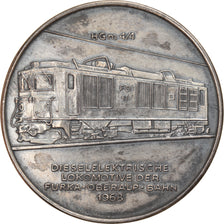 Switzerland, Medal, 125 Jahre Schweizer Eisenbahnen, HGM 4/4, Railway, 1972
