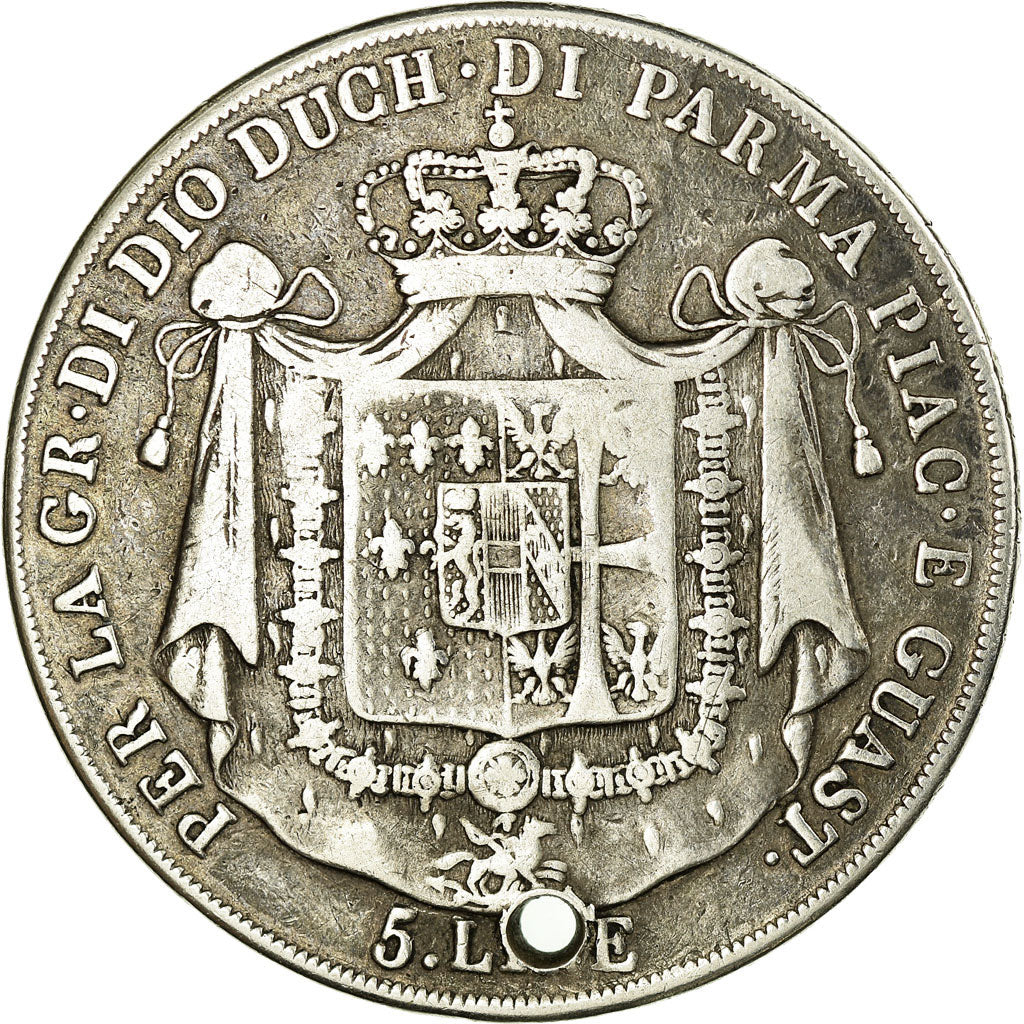 Monnaie, États italiens, PARMA, Maria Luigia, 5 Lire, 1815, TB, Argent, KM:30