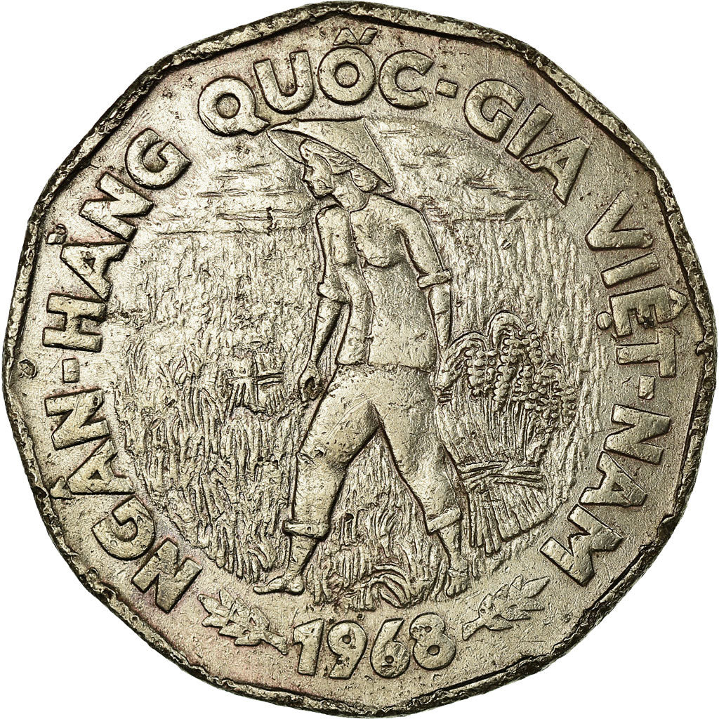 Coin, Vietnam, STATE OF SOUTH VIET NAM, 20 Dông, 1968, Vantaa, EF(40-45)