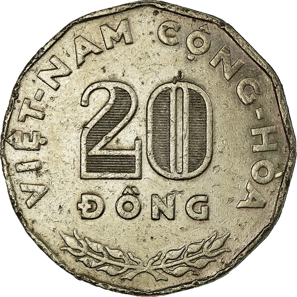 Coin, Vietnam, STATE OF SOUTH VIET NAM, 20 Dông, 1968, Vantaa, EF(40-45)
