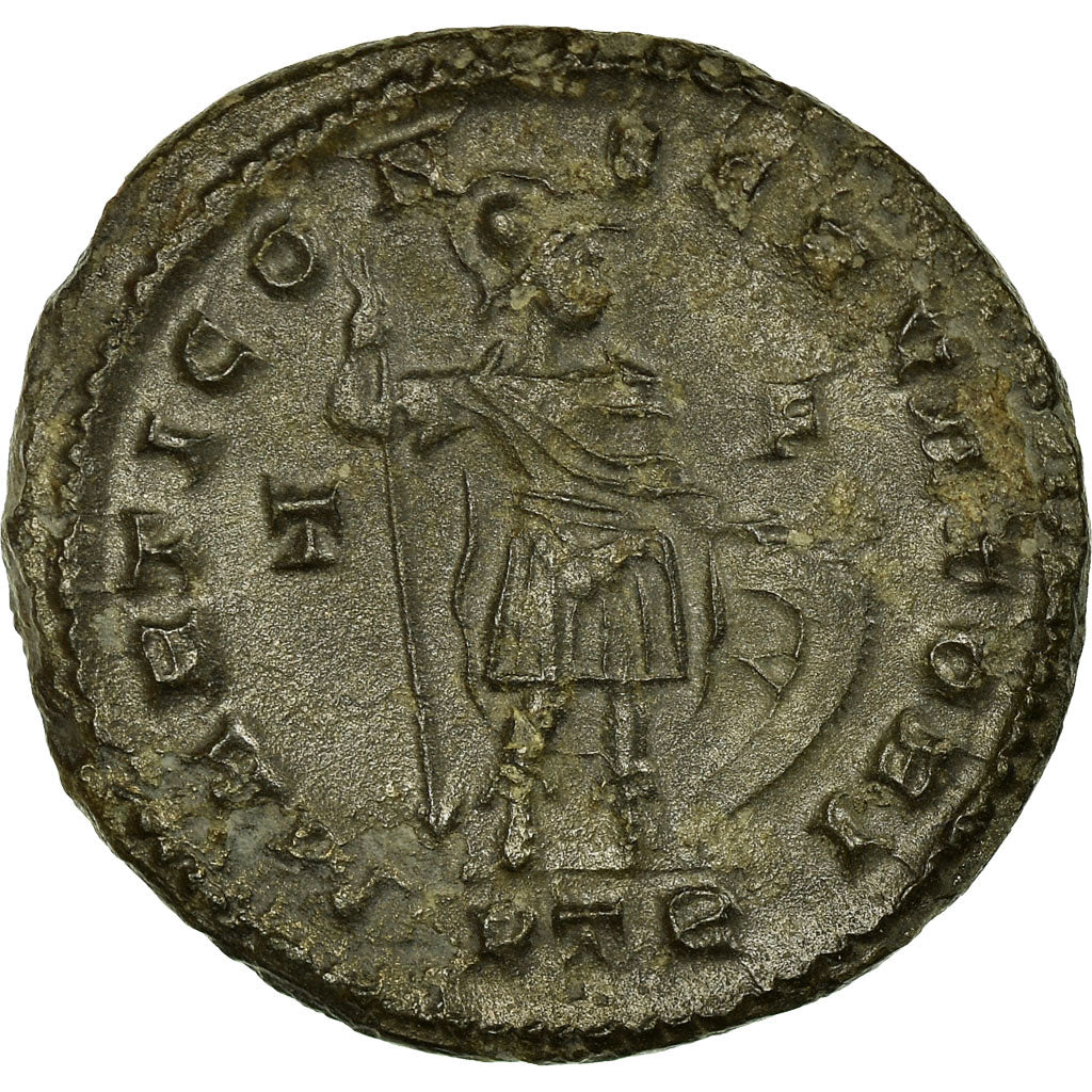 Coin, Constantine I, Nummus, AD 307, Trier, AU(55-58), Copper, RIC:725