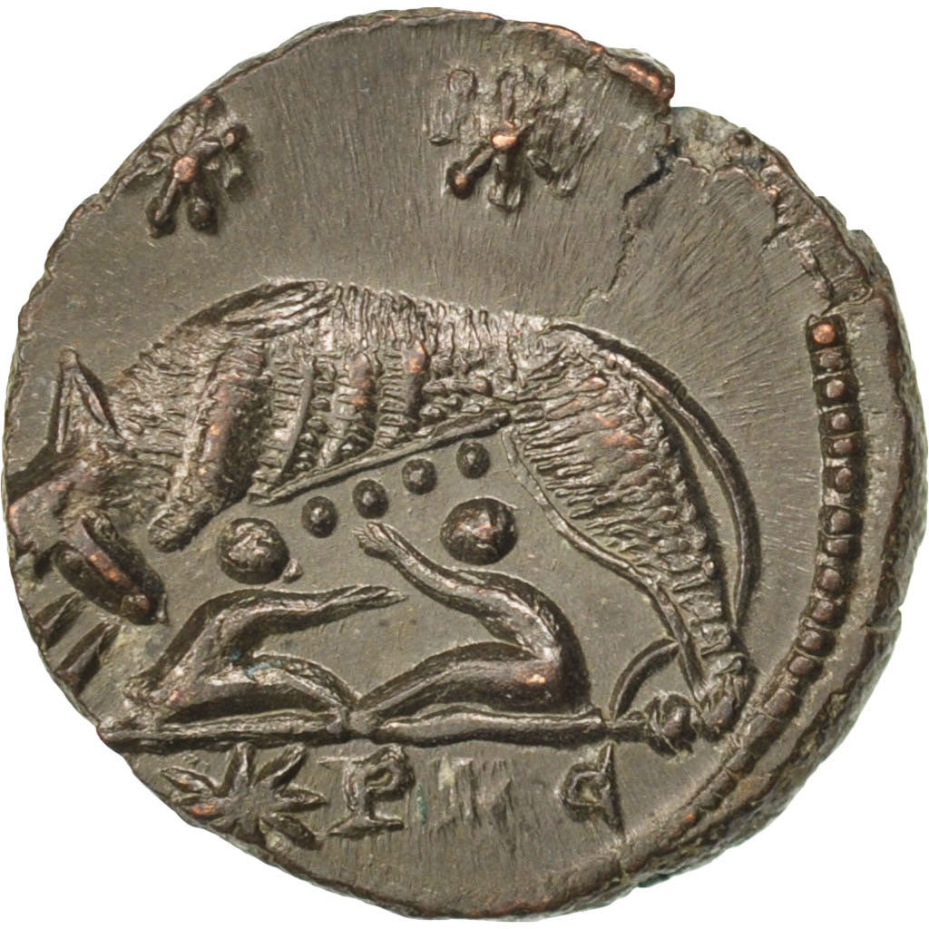 Nummus, Lyons, AU(55-58), Copper, Cohen #17, 2.40