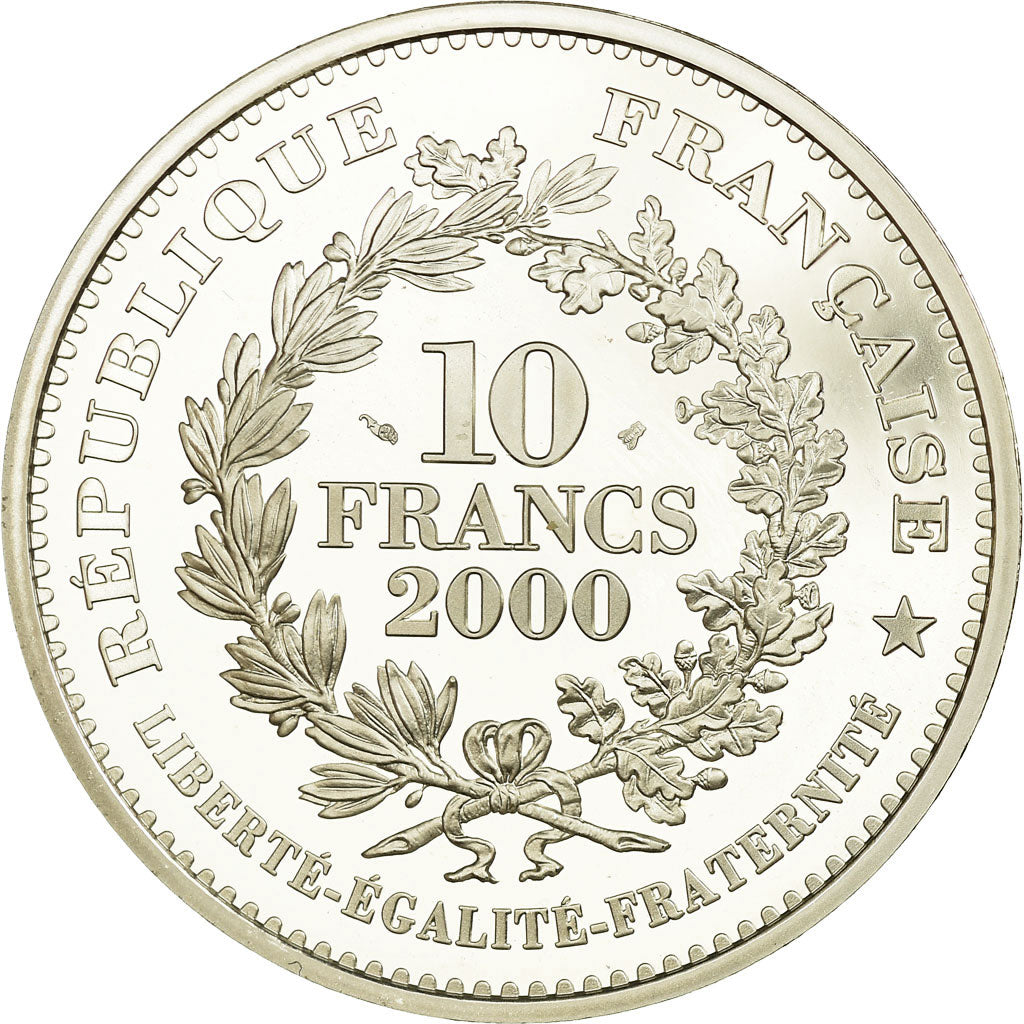 Coin, France, 10 Francs, 2000, Paris, MS(65-70), Silver, KM:1971