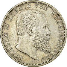 Moneta, Stati tedeschi, WURTTEMBERG, Wilhelm II, 5 Mark, 1907, Freudenstadt, BB