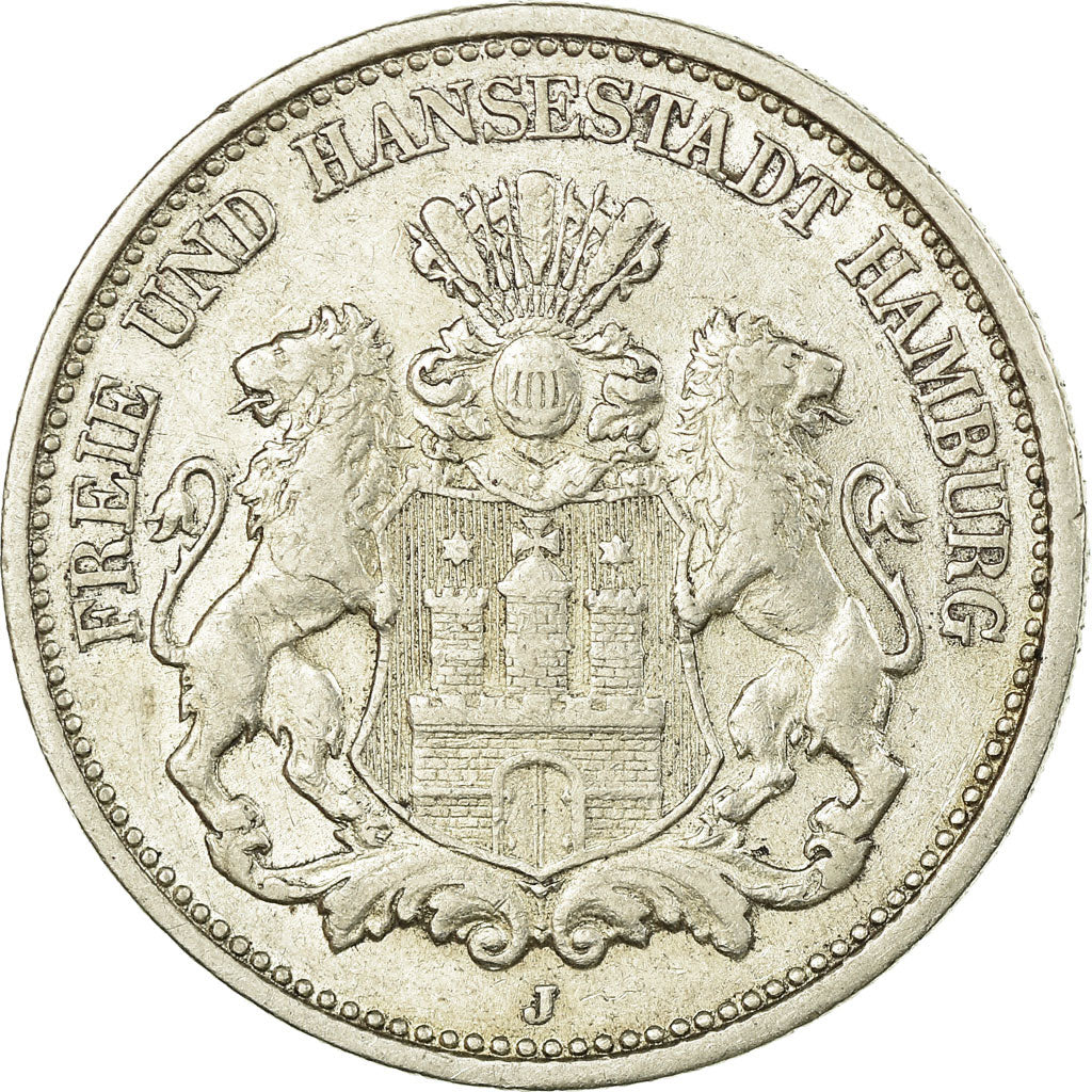 Coin, German States, HAMBURG, 2 Mark, 1901, Hamburg, VF(30-35), Silver, KM:612
