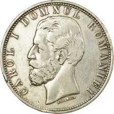 Moneta, Romania, Carol I, 5 Lei, 1880, Bucarest, BB, Argento, KM:12