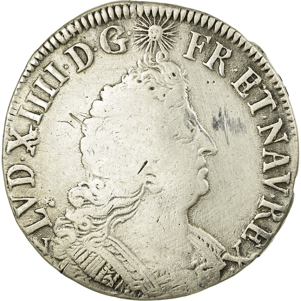 Munten, Frankrijk, Louis XIV, 1/4 Écu aux palmes, 1/4 Ecu, 1694, Strasbourg