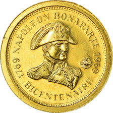 Francja, Medal, Napoléon Bonaparte, Bicentenaire, 1969, MDP, MS(63), Złoto