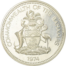 Coin, Bahamas, Elizabeth II, 2 Dollars, 1974, Franklin Mint, U.S.A., MS(63)