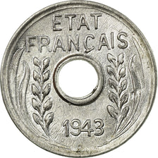 Coin, FRENCH INDO-CHINA, Cent, 1943, MS(64), Aluminum, KM:26