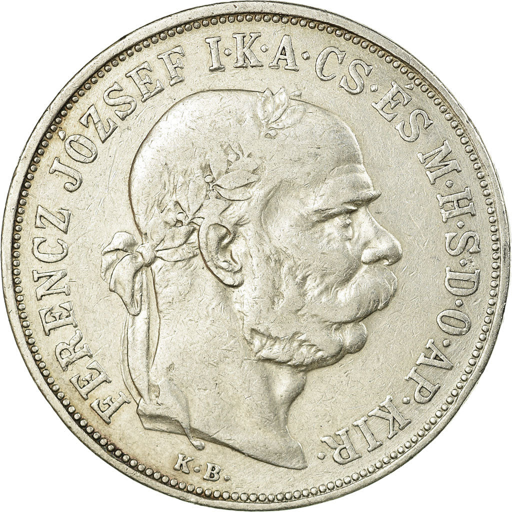 Monnaie, Hongrie, Franz Joseph I, 5 Korona, 1900 KB, TTB, Argent, KM 488