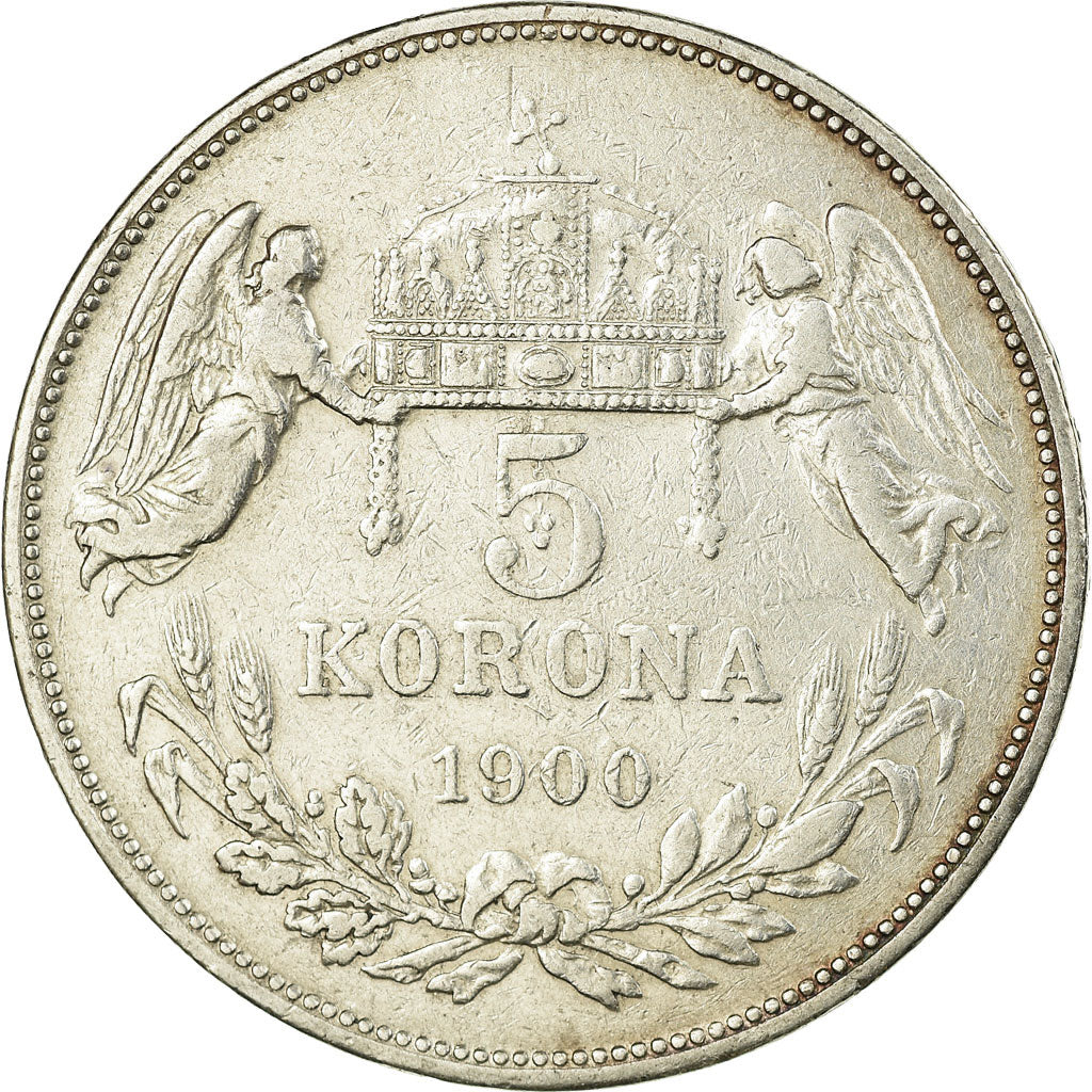 Monnaie, Hongrie, Franz Joseph I, 5 Korona, 1900 KB, TTB, Argent, KM 488