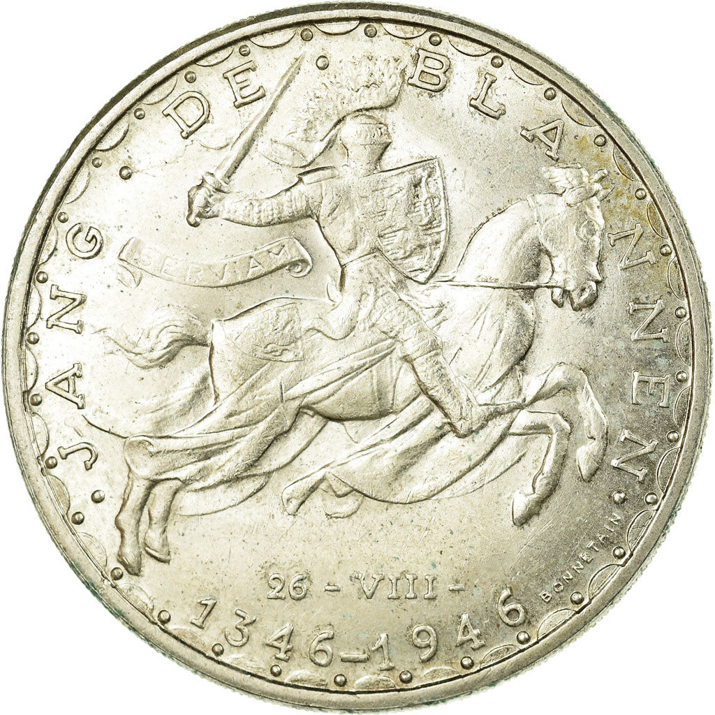 Luxembourg, Charlotte, 100 Francs, 1946, EF(40-45), Silver, KM:49