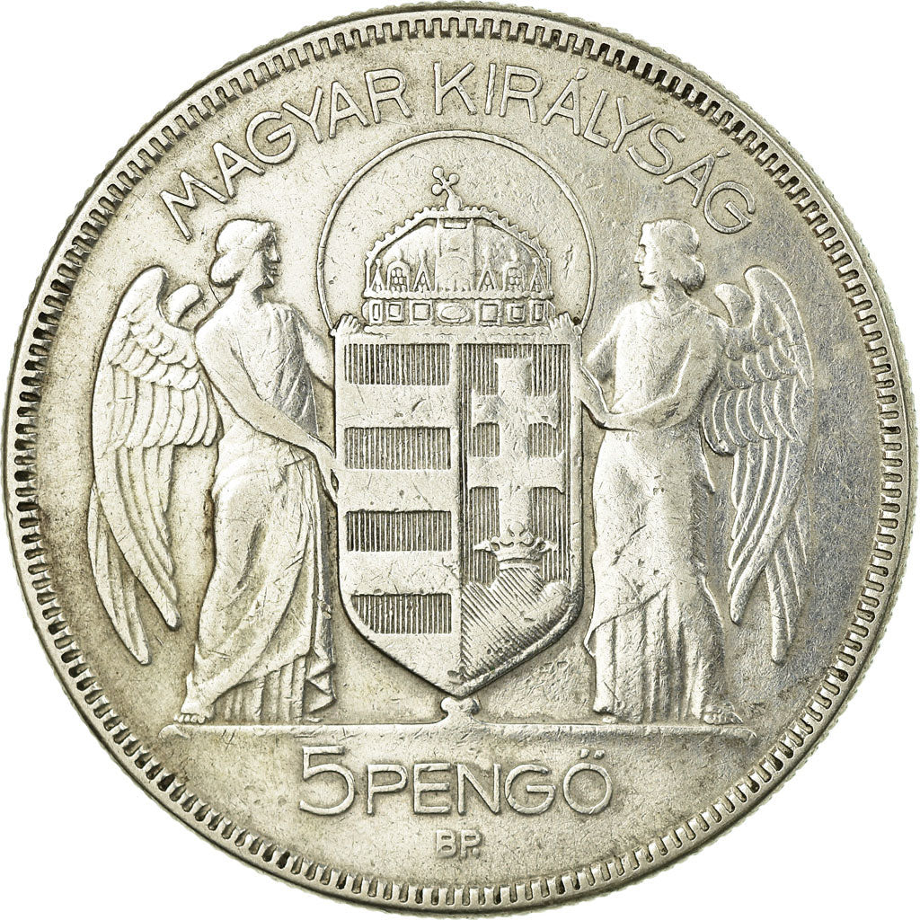 Coin, Hungary, 5 Pengö, 1930, Budapest, VF(20-25), Silver, KM:512.1