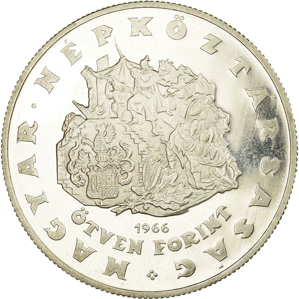 Moneta, Ungheria, 50 Forint, Otven, 1966, Budapest, SPL, Argento, KM:568