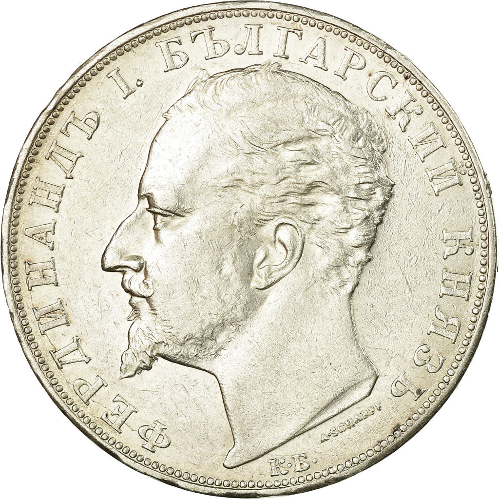 Coin, Bulgaria, Ferdinand I, 5 Leva, 1894, Kormoczbanya, Hungary, EF(40-45)
