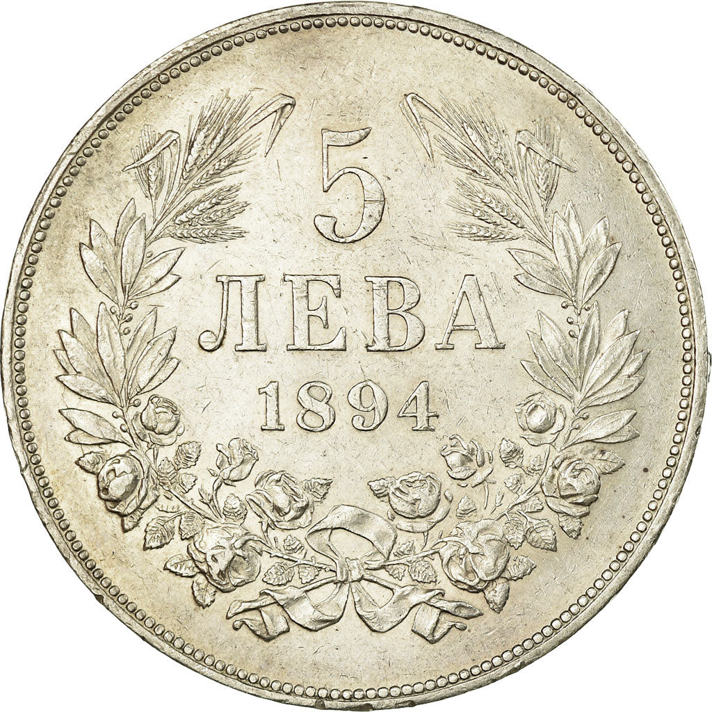 Coin, Bulgaria, Ferdinand I, 5 Leva, 1894, Kormoczbanya, Hungary, EF(40-45)