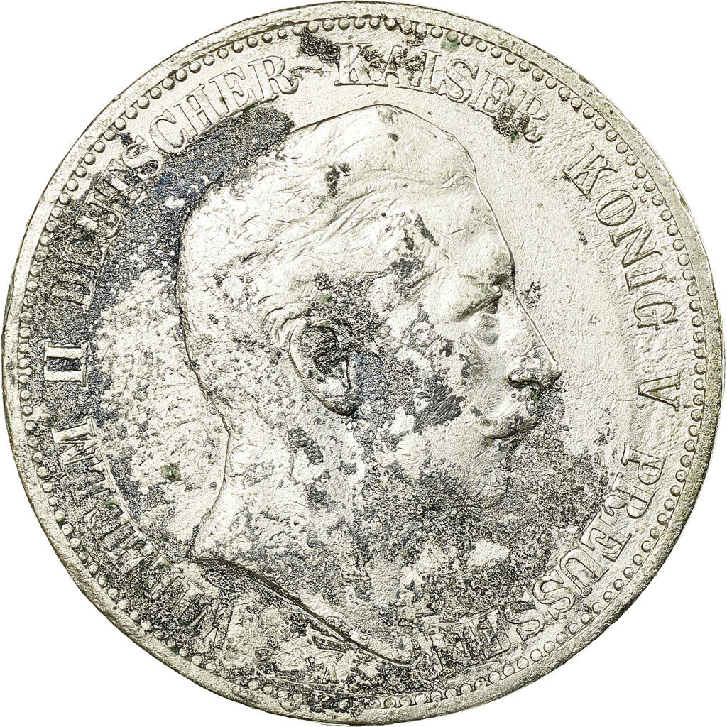 Coin, German States, PRUSSIA, Wilhelm II, 5 Mark, 1893, Berlin, F(12-15)