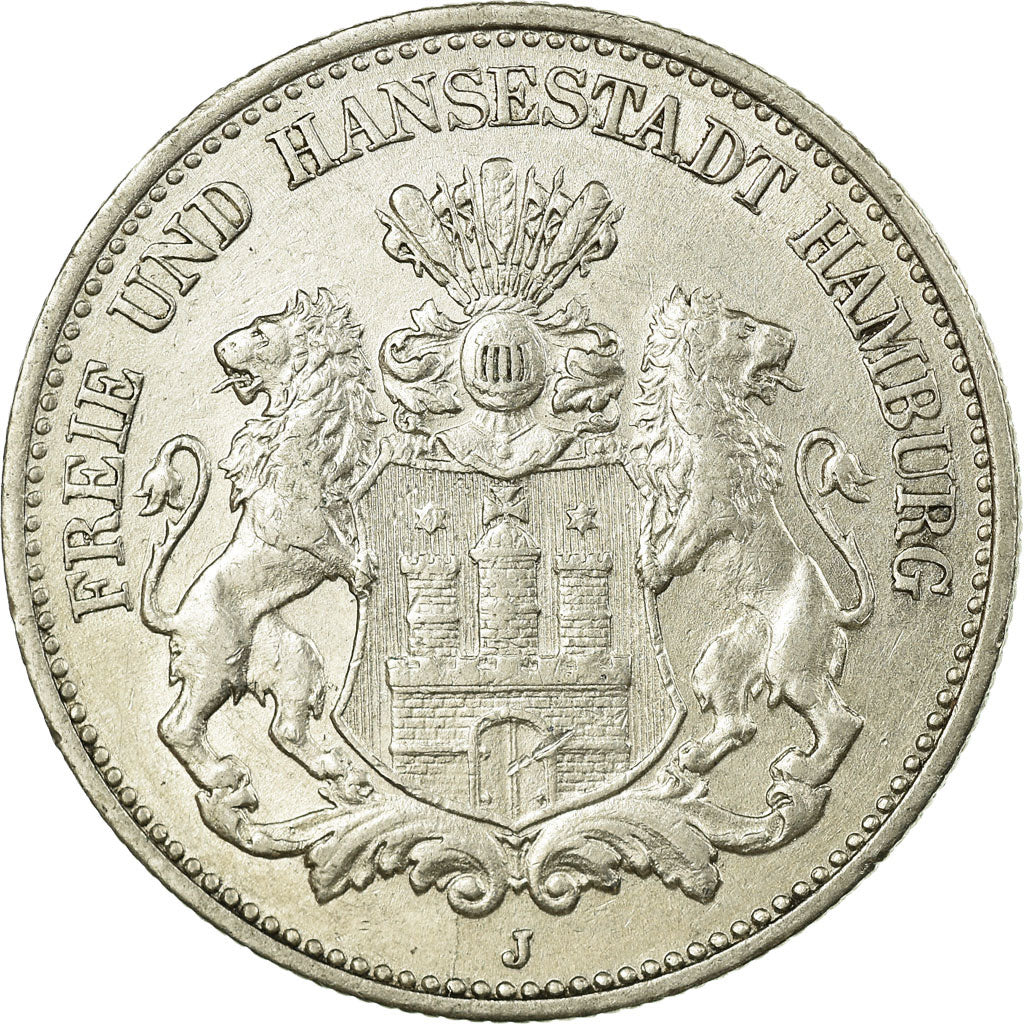 Münze, Deutsch Staaten, HAMBURG, 2 Mark, 1906, Hamburg, SS+, Silber, KM:612