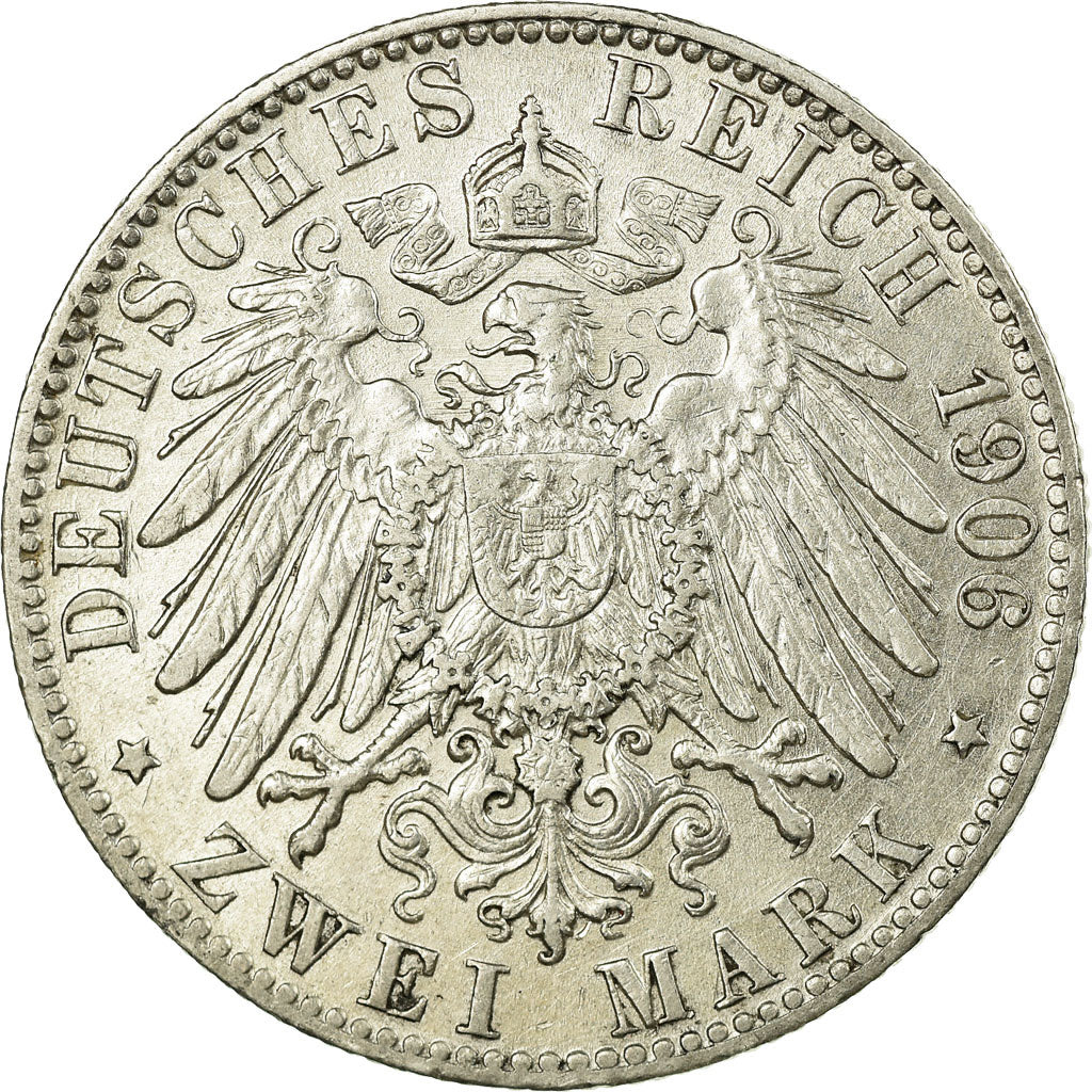 Münze, Deutsch Staaten, HAMBURG, 2 Mark, 1906, Hamburg, SS+, Silber, KM:612