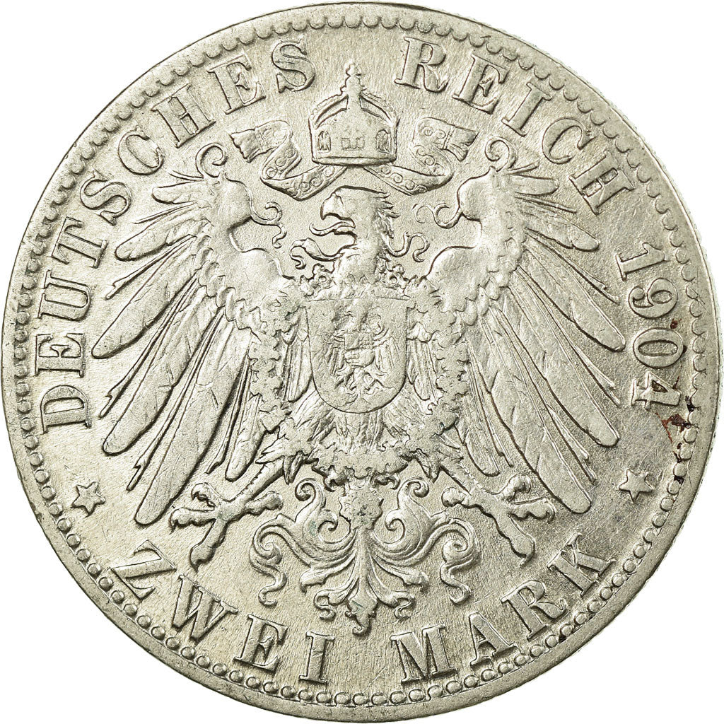 Moneta, Stati tedeschi, HAMBURG, 2 Mark, 1904, Hamburg, BB, Argento, KM:612