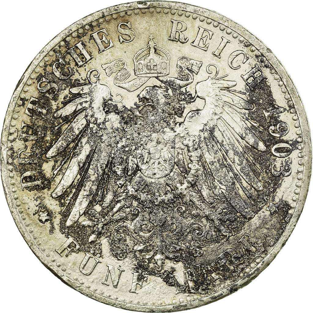 Coin, German States, WURTTEMBERG, Wilhelm II, 5 Mark, 1903, Freudenstadt