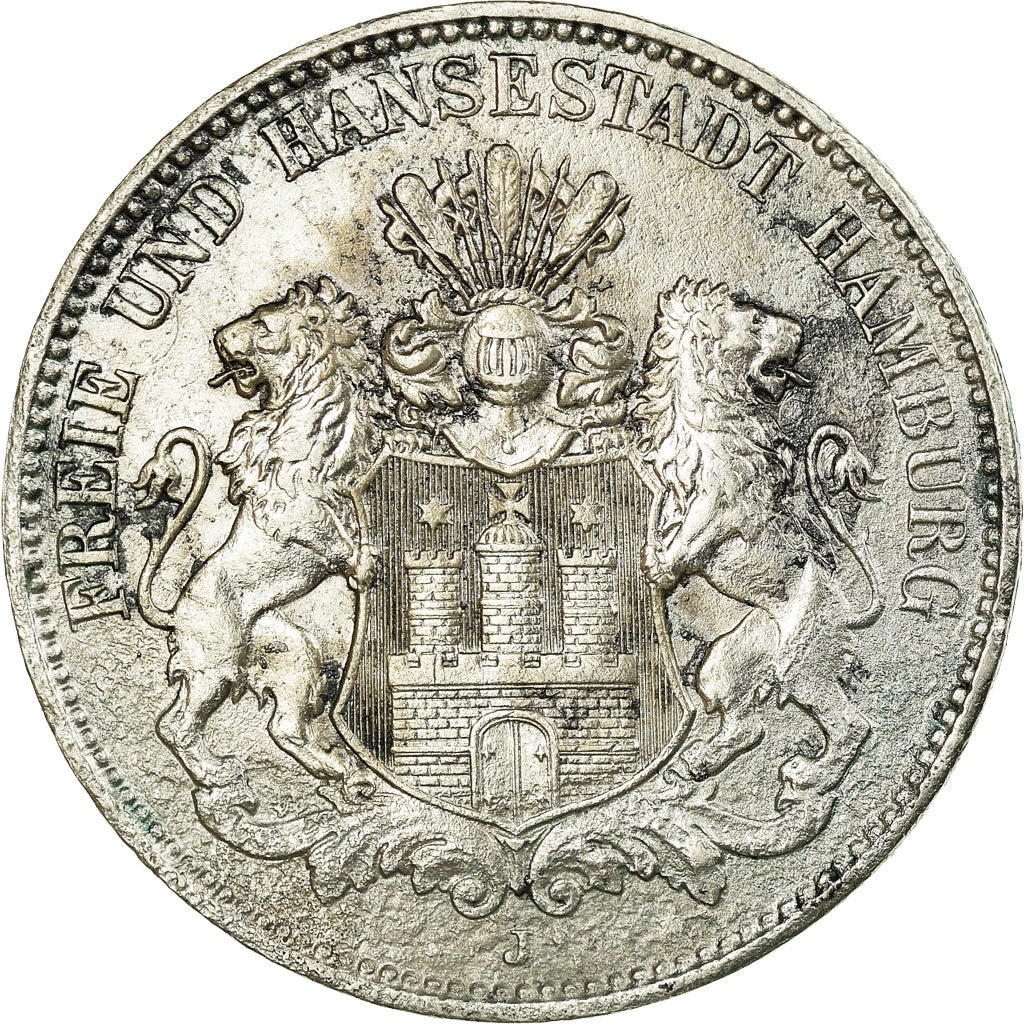 Monnaie, Etats allemands, HAMBURG, 3 Mark, 1914, Hamburg, TB+, Argent, KM:620