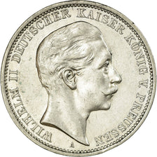 Moneta, Stati tedeschi, PRUSSIA, Wilhelm II, 3 Mark, 1909, Berlin, BB+, Argento