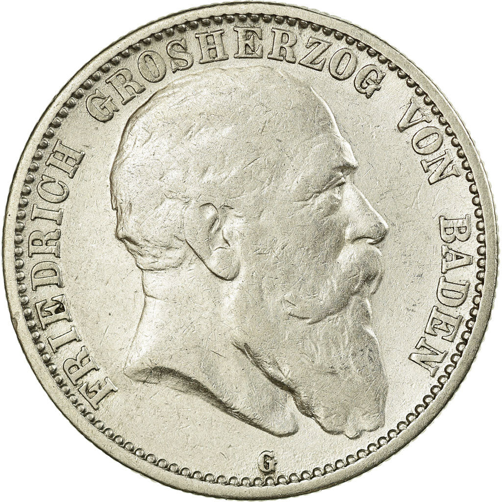 Coin, German States, BADEN, Friedrich I, 2 Mark, 1903, Stuttgart, EF(40-45)