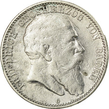 Coin, German States, BADEN, Friedrich I, 2 Mark, 1904, Stuttgart, VF(30-35)