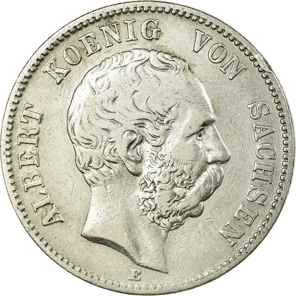 Coin, German States, SAXONY-ALBERTINE, Albert, 2 Mark, 1877, Muldenhütten