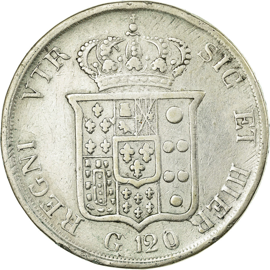 Münze, Italien Staaten, NAPLES, Ferdinando II, 120 Grana, 1834, SGE+, Silber