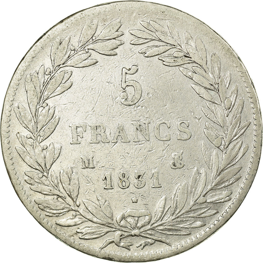 Munten, Frankrijk, Louis-Philippe, 5 Francs, 1831, Toulouse, FR, Zilver