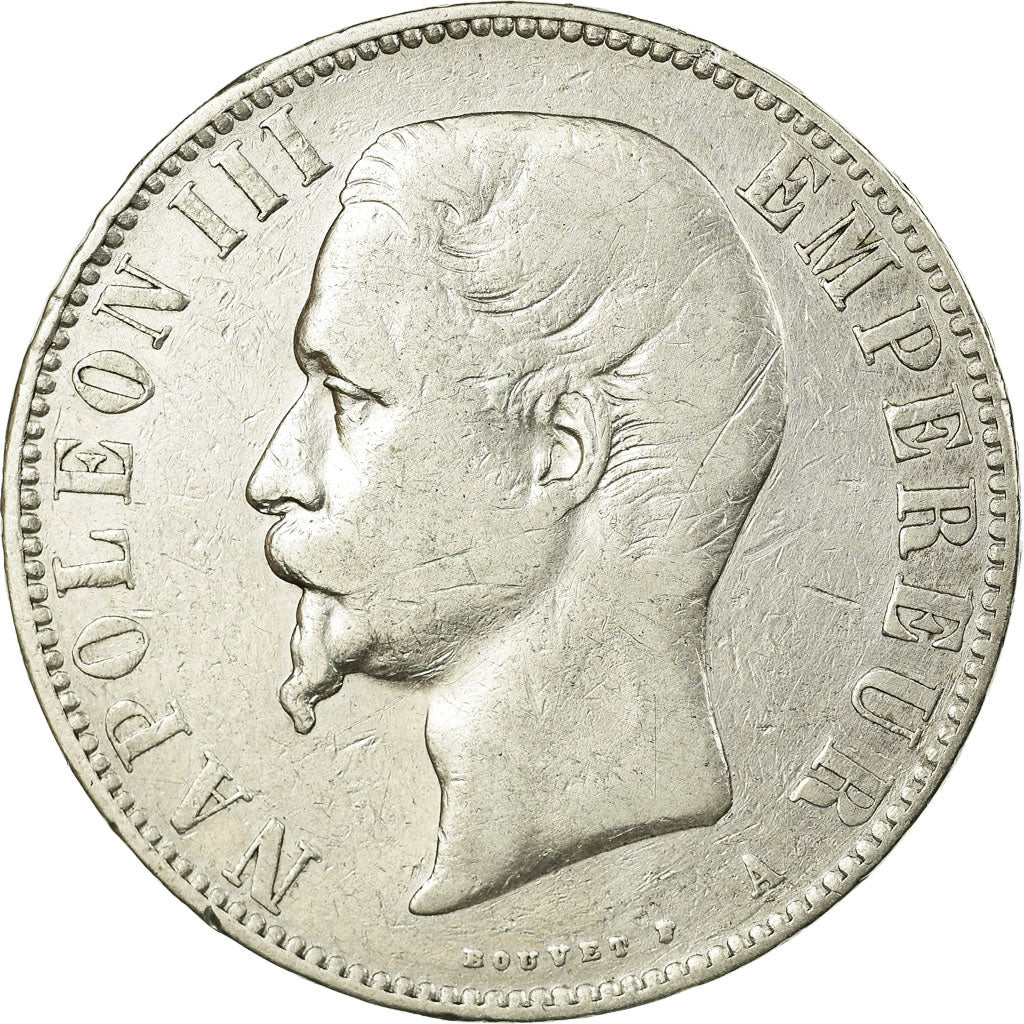 Moneta, Francia, Napoleon III, Napoléon III, 5 Francs, 1855, Paris, MB