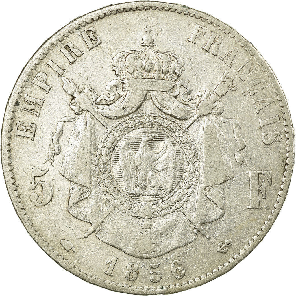 Coin, France, Napoleon III, Napoléon III, 5 Francs, 1856, Paris, VF(20-25)