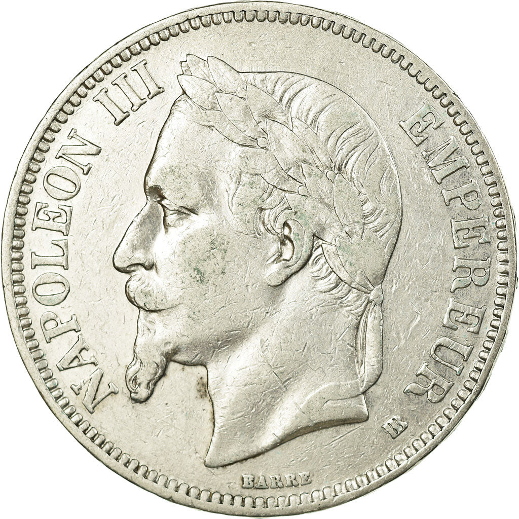 Coin, France, Napoléon III, 5 Francs, 1868, Strasbourg, EF(40-45), Silver
