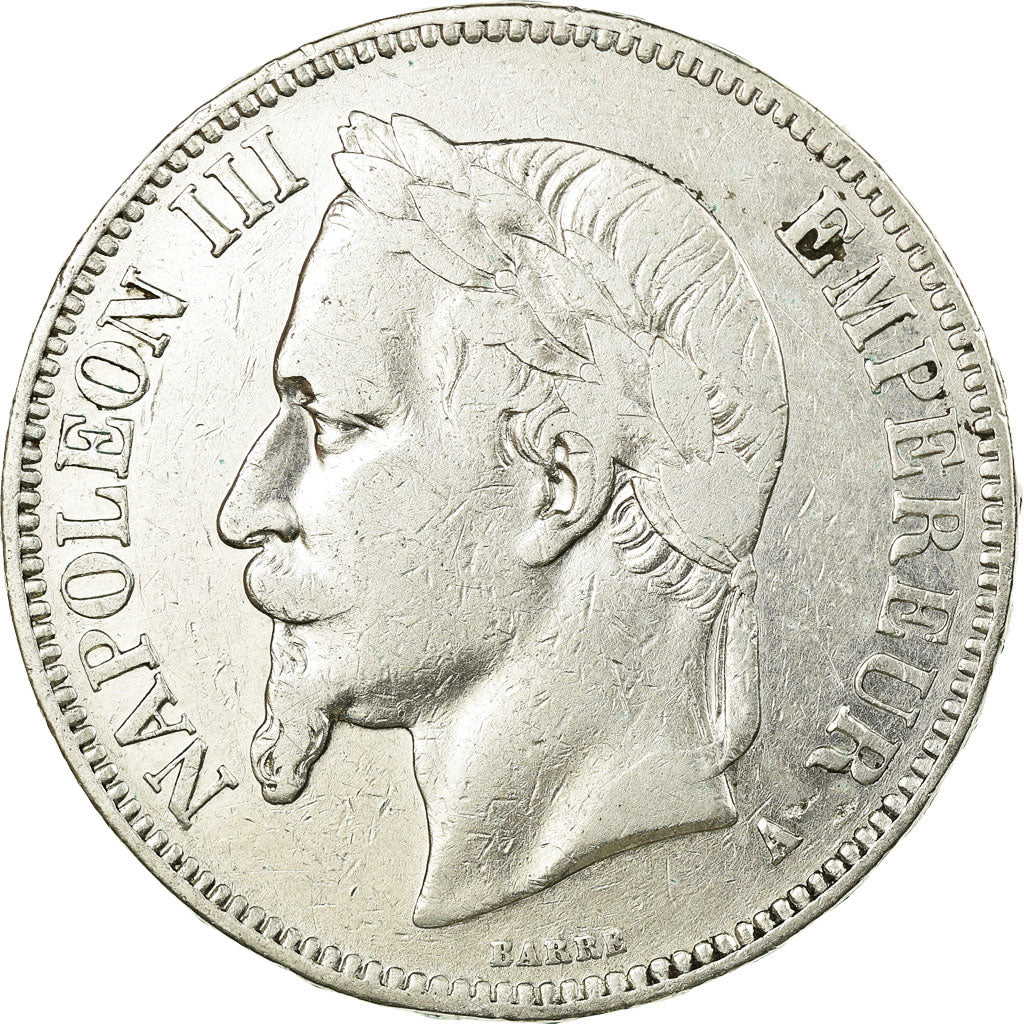 Coin, France, Napoléon III, 5 Francs, 1869, Strasbourg, VF(30-35), Silver