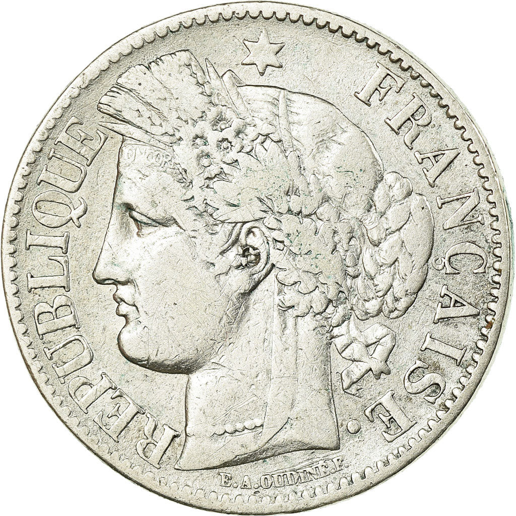 Moneta, Francia, Cérès, 2 Francs, 1850, Paris, MB, Argento, KM:760.1