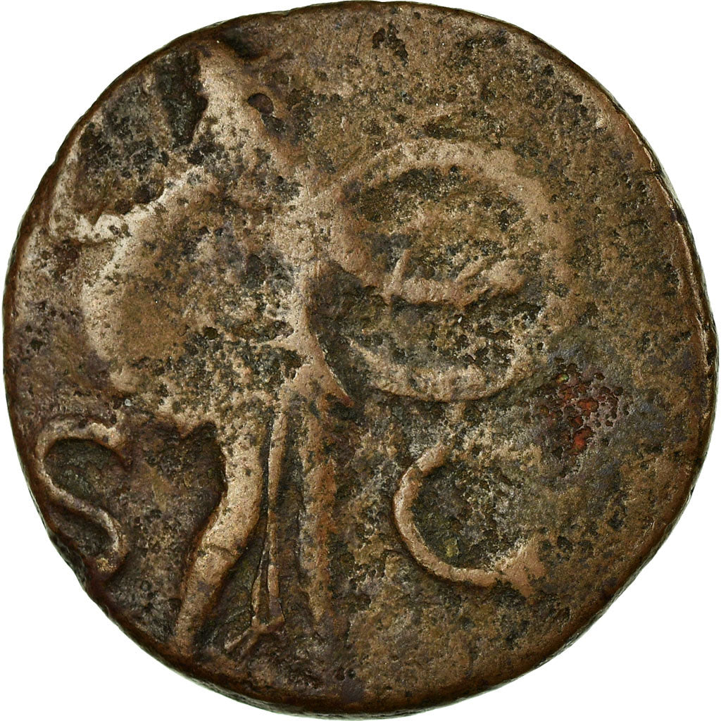 Münze, Claudius, As, 42, Rome, Countermark, S, Kupfer, RIC:100