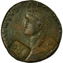 Monnaie, Claude, As, 41-45, Rome, Countermark, TB+, Bronze, RIC:128