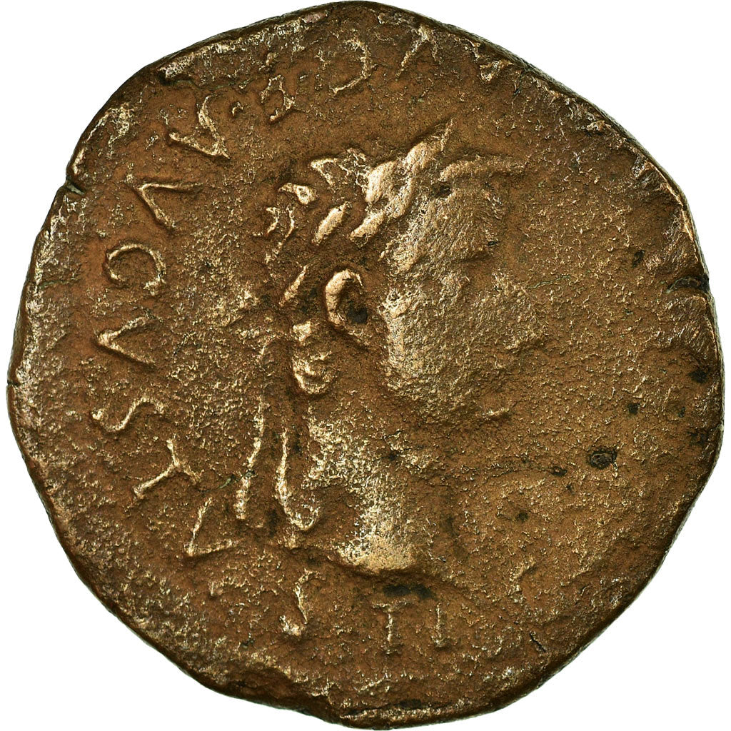Münze, Tiberius, As, Rome, Countermark, S, Kupfer