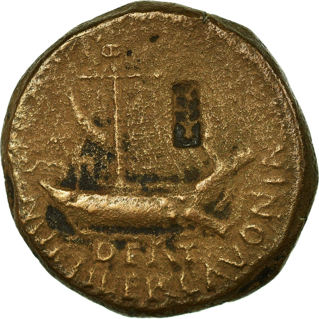 Münze, Tiberius, As, Rome, Countermark, S, Kupfer
