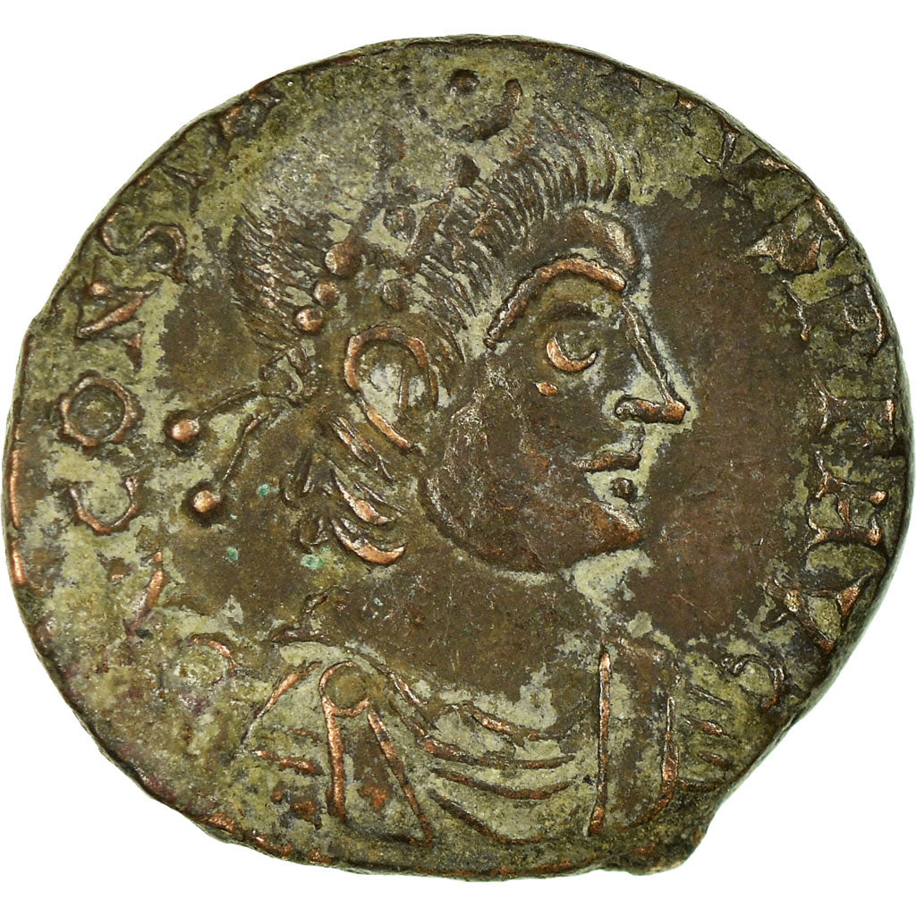 Moneta, Constans, Half Maiorina, Trier, EF(40-45), Miedź, RIC:234