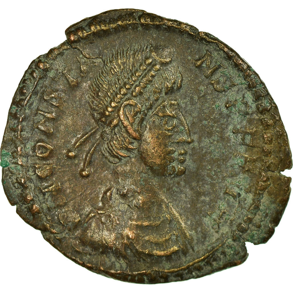 Monnaie, Constans, Half Maiorina, Trèves, TTB+, Cuivre, RIC:234