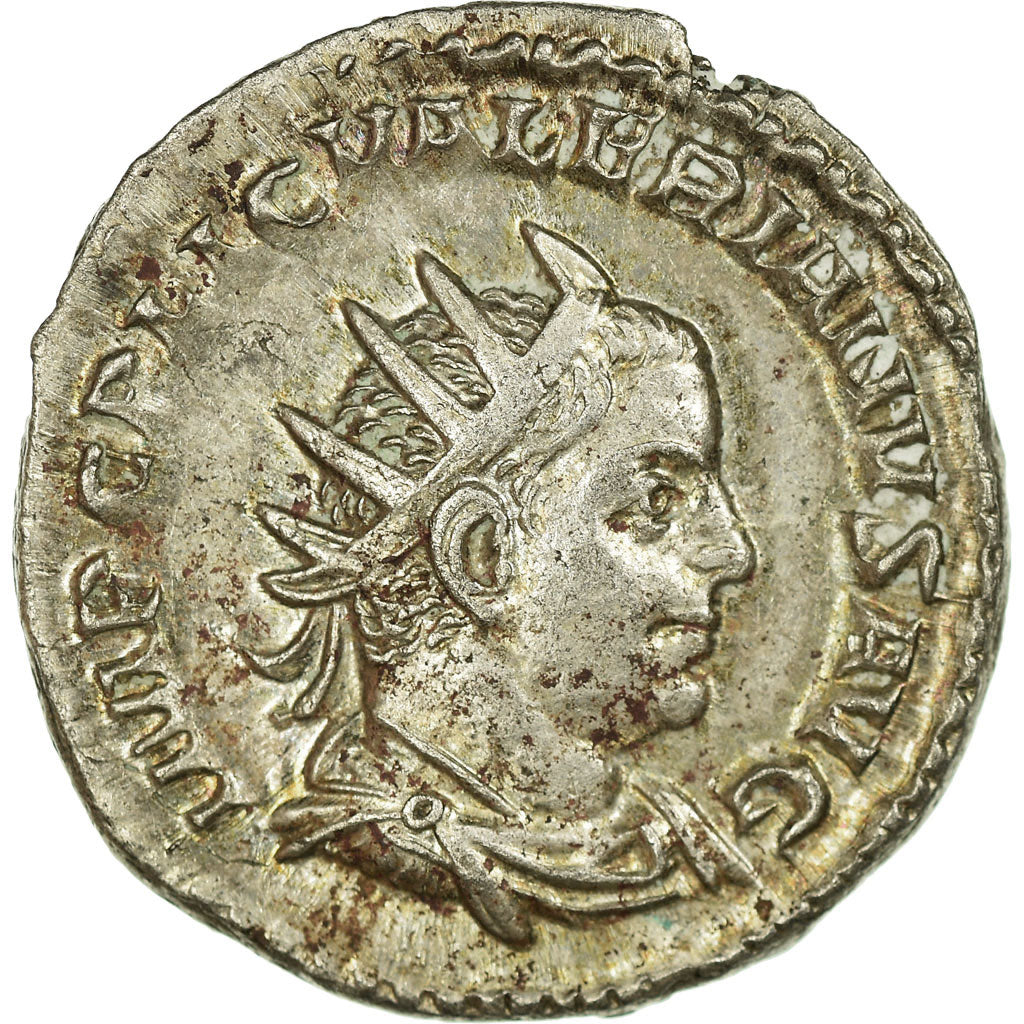 Coin, Valerian I, Antoninianus, 254, Roma, AU(55-58), Billon, RIC:125