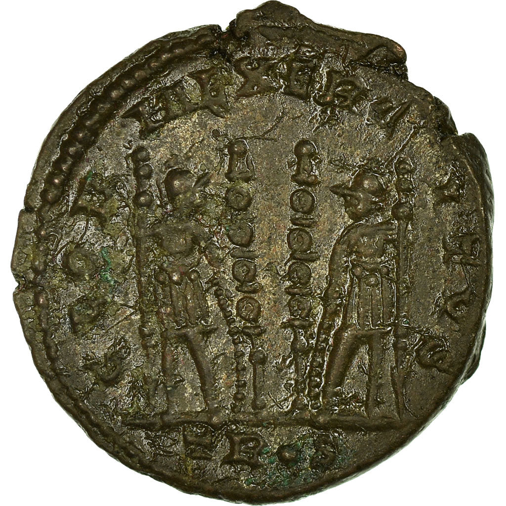 Coin, Constantine II, Nummus, Trier, AU(55-58), Copper, RIC:254