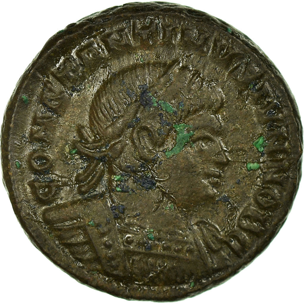 Coin, Constantine II, Nummus, Trier, AU(50-53), Copper, RIC:254