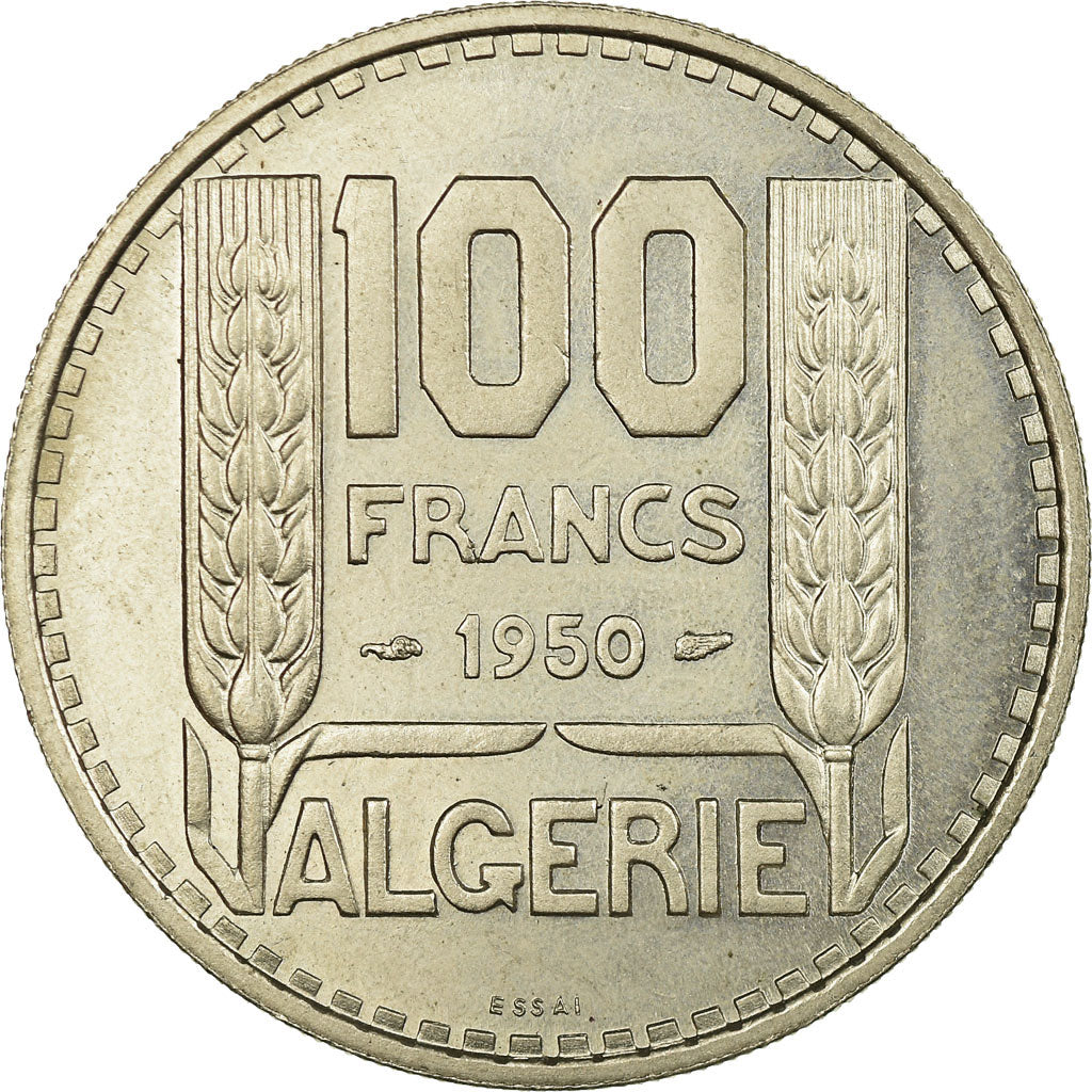 Coin, Algeria, 100 Francs, 1950, Paris, ESSAI, MS(64), Copper-nickel, KM:E3