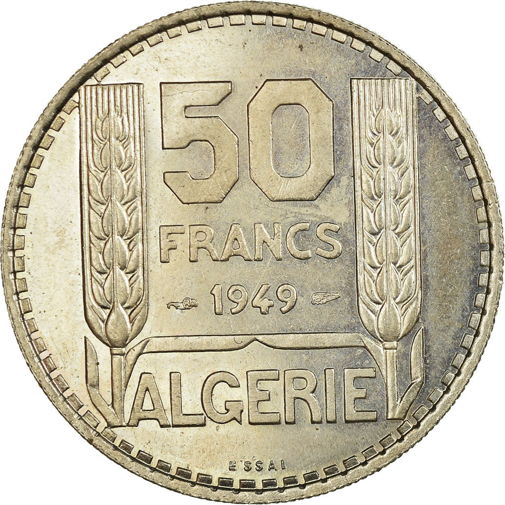 Coin, Algeria, 50 Francs, 1949, Paris, ESSAI, MS(60-62), Copper-nickel, KM:E2