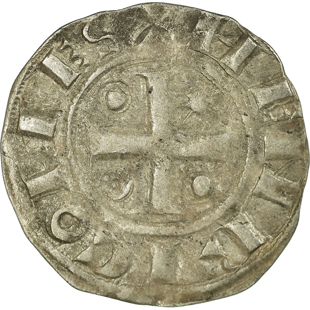 Coin, France, Champagne, Thibaut II, Denarius, Provins et Sens, VF(30-35)
